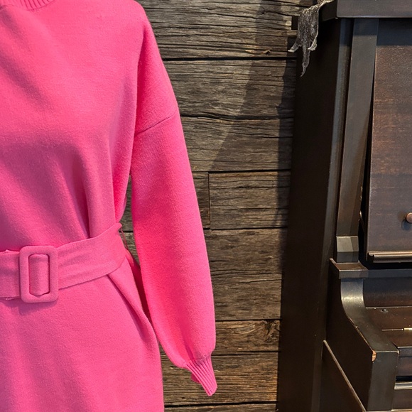 Yllw the Label Pink Coco Long Sleeve Sweater Dress - Picture 6 of 11